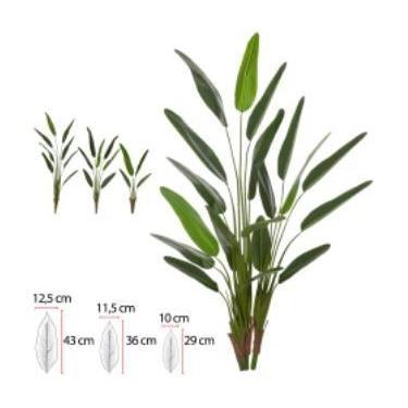 Imagem de Planta Árvore Artificial Estrelícia Real Toque X19 Verde 1,50cm - FLOR