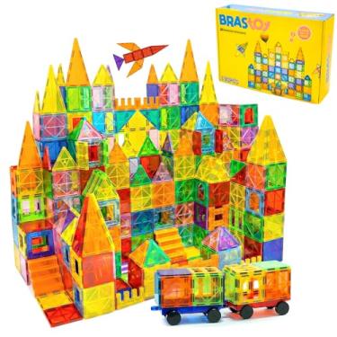 Imagem de Blocos de Montar Magnéticos Infantil Construção Brinquedo (130 PCS)