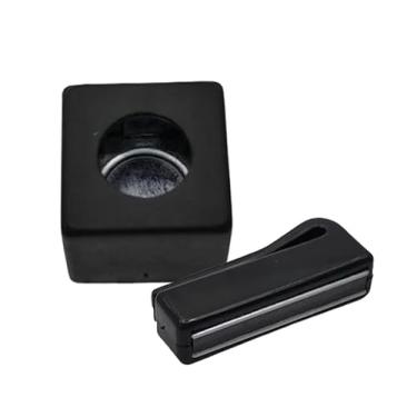Imagem de Suporte Magnético para Giz de Sinuca, Preto, Profissional, para Mesa de Bilhar e Snooker