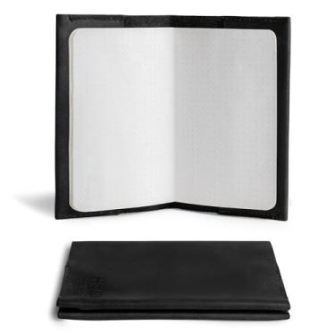 Imagem de Hide & Drink, Pocket-Sized Memo Books Cover Compatible with Field Notes (3.5 x 5.5 in.) Journal Case with Card Slot, Refillable Travelers Notebook, Full Grain Leather, Handmade, Charcoal Black