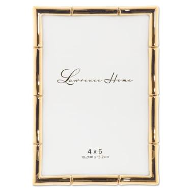 Imagem de Porta-retrato Lawrence 712246 de 10 cm L x 15 cm A com design de bambu