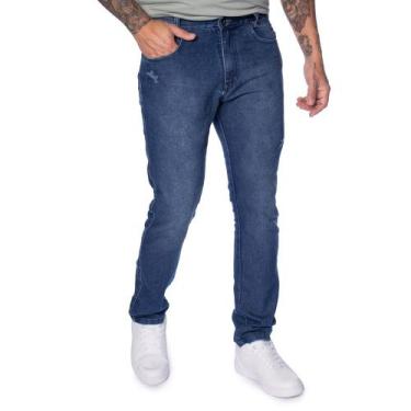 Imagem de Calça Jeans Masculina Dixie Reta Lavagem Tradicional Azul, Azul, 48