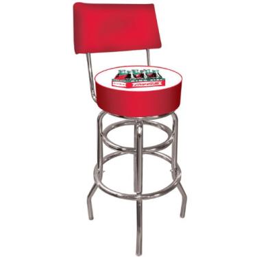 Imagem de Cadeira de pub Coca-Cola vintage com parte de trás (design de pacote com seis garrafas)