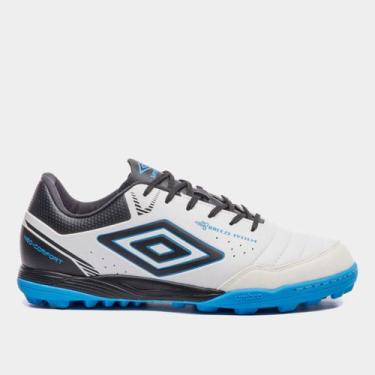 Imagem de Chuteira Society Umbro Neo-Comfort Unissex, Branco, Preto, 41