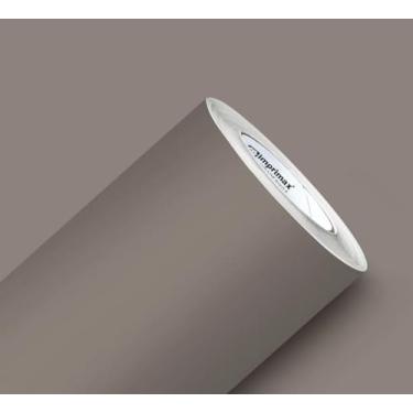 Imagem de Impermax Adesivo Vinílico Decorativo, Cor Bege Taupe, Autoadesivo para Parede e Móveis (60 CM X 2 METROS)