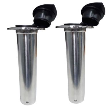 Imagem de Kit 2 Porta Caniço Inox Reto 90 Graus Reforçado