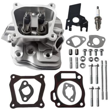 Imagem de Kit de cabeça de cilindro montada para Honda GX160 GX200 5,5HP 6,5HP para motores Predator 212cc sem hemi com válvulas, balancim, juntas de cabeça, vela de ignição