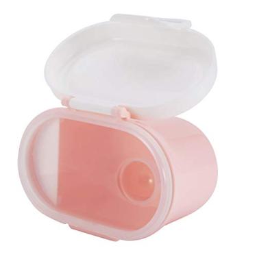 Imagem de Akozon Caixa de Armazenamento de Vedação Portátil Em pó de Leite, Microondas e Freezer Segura - Recipiente Leve de Comida para Bebês (600ml rosa)