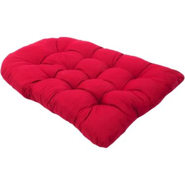 Imagem de Almofada De Cadeira Suspensa De 120 * 80 Cm - Almofada De Assento à Prova D'água E Resistente A Uv Para Balanço De Suspensão De Vime Pe, Red