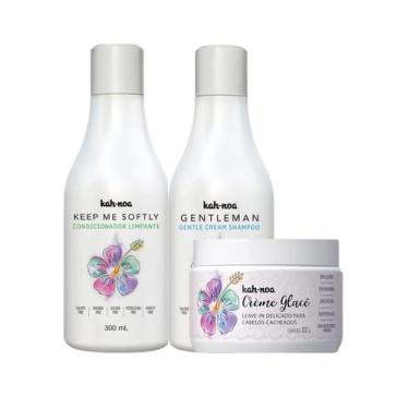 Imagem de Kit Shampoo, Condicionador E Leave in Creme Glacê Kah noa