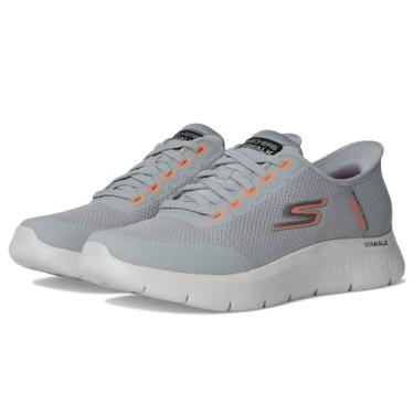 Imagem de Skechers Tênis masculino Go Walk Flex Netro Hands Free Slip-ins, Cinza, 8 X-Wide