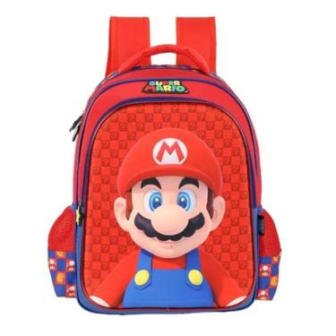 Imagem de Mochila Escolar Infantil Super Mario Is41401mo Azul - Maxlog