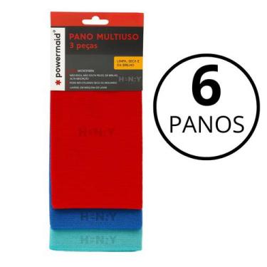 Imagem de Kit 6 Panos de Microfibra Multiuso 30cm x 30cm - NoBrand