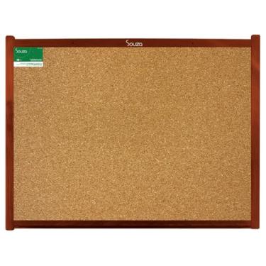 Imagem de Souza & Cia, Quadro de cortiça standard, 80cm X 60cm, Mold. Pinus Mogno (Ref: 3275)