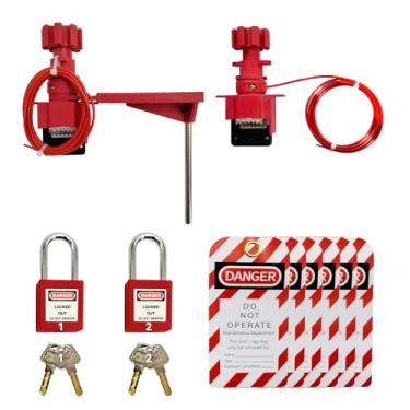 Imagem de BULANGDI Bloqueio de válvula universal multifuncional dispositivo de bloqueio de válvula com bloqueio de braço bloqueio de válvula de bloqueio