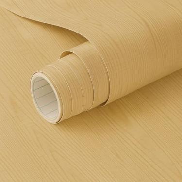 Imagem de Papel de Parede Autoadesivo, Madeira Rústica Clara, 5 Metros x 45cm, para Sala, Quarto e Móveis