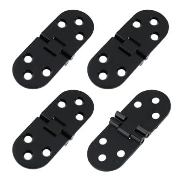 Imagem de Risbay Dobradiça dobrável para máquina de costura, dobradiças de mesa dobráveis resistentes, dobradiça de bandeja de mordomo de liga de zinco com parafusos para gaveta de mesa, dobradiças de porta