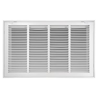 Imagem de Howeall 61 cm L x 35 cm A [Tamanho da abertura do duto] Grade de filtro de ar de retorno de aço - Face/porta removível para filtros de 2,5 cm - Grelha de cobertura de ventilação HVAC - Branca