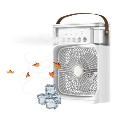 Imagem de Mini ventilador portátil humidificador integrado e luzes led - Genéric