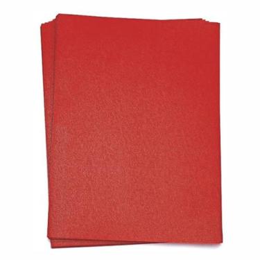 Imagem de Capa para encadernação A4 Vermelho Couro Fundo PP 0,30 100UN - Cassmar