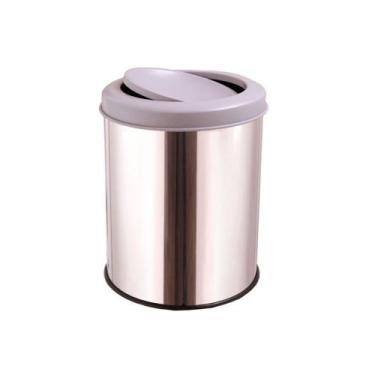 Imagem de Lixeira Inox Com Tampa Flip-Top (Basculante) 15 Litros - CM Design, Ci