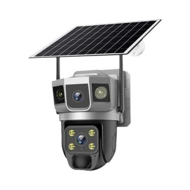 Imagem de Câmera Solar 4G Com Gravação 24H, Cartão SIM, Visão Noturna Com Luz In