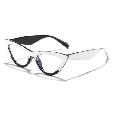 Imagem de Óculos de grau estilo gatinho, armação circular, feminino, masculino, anti-luz azul, redondo, óculos de grau (1)