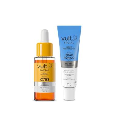 Imagem de Vult Combo Sérum Facial Antioxidante Vitamina C 10% 30ml + Sérum Facial Preenchedor Ácido Hialurônico Puro 30g