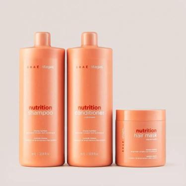 Imagem de Kit completo braé stages nutrition 1l máscara 500g
