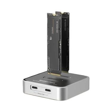 Imagem de Estação De Docagem Dual Bay M2 NVMe SATA SSD Blueendless Hub USB 3.1 T