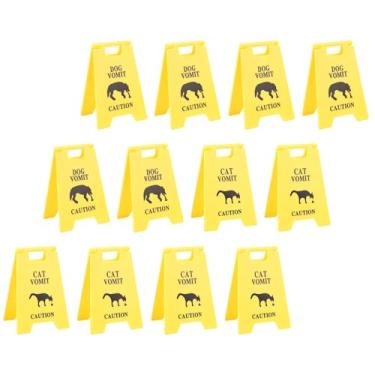 Imagem de ZJchao CAT VOMIT CUIDADO Plástico de Cães óbvios Vômitos Aviso para Interno (Amarelo)