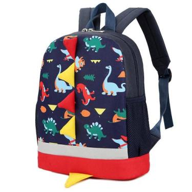 Imagem de Mochila Escolar Infantil com Estampa de Dinossauro e Animais - À Prova