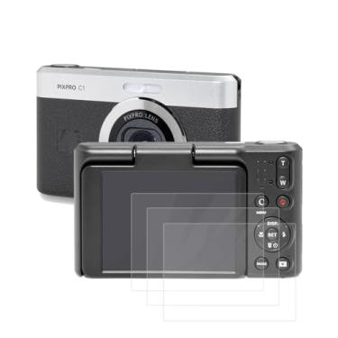 Imagem de Futanwei Película protetora de tela KODAK PIXPRO C1 [pacote com 3] película de vidro temperado HD [antiimpressões digitais] [antiarranhões] [sem bolhas] [compatível com capas] compatível com câmera