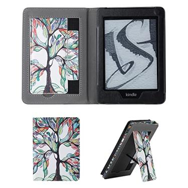 Imagem de GUKSRASO Caso de Suporte para Kindle (11ª Geração, Lançamento de 2022), Capa de Couro PU Premium Com Alça de Mão, Automática de Sono/despertar, Modelo Nº C2V2L3-Love Tree
