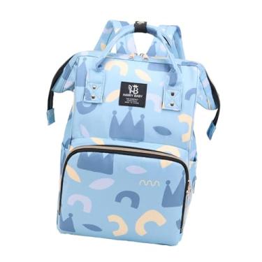 Imagem de MERIGLARE Mochila para fraldas, bolsa para troca de fraldas de bebê, grande capacidade, organizador de mochila impermeável para mamães, ideal para viagens de