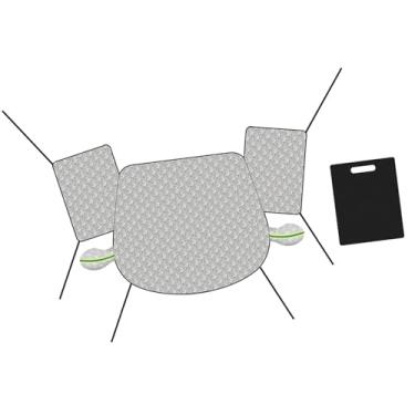 Imagem de Generic Capa de neve para para- de carro, tecido Oxford, com janela lateral e capa de espelho, protetor solar para sedan compacto SUV, Argent