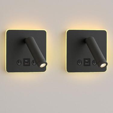 Imagem de 2 Arandela De Leitura Foco Móvel Led Usb E Usb-C Spot Bet84