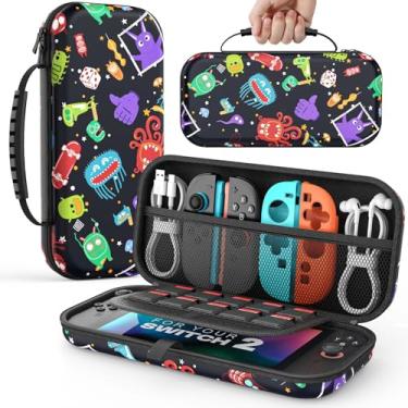 Imagem de MoKo Carrying Case for Nintendo Switch 2(2025), Protective Hard Shell Portable Travel Carry Case holds 10 Cartridges with Pockets for Switch 2 Accessories and Games, Monster World
