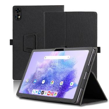 Imagem de Capa para tablet UMIDIGI Active T1, 11 polegadas, UMIDIGI Active T1, capa protetora com suporte dobrável com suporte para lápis e alça de pulso, proteção total (preto)