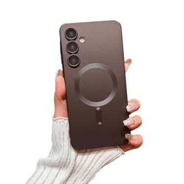 Imagem de Doowear Capa magnética para Galaxy A55 5G [compatível com carregador Magsafe] sem fio, antiarranhões, à prova de choque, proteção total da câmera, capa fina de silicone para celular para Samsung