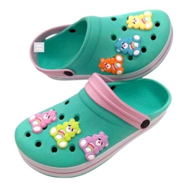 Imagem de Sandália Fechada Ursinhos Infantil Leve Carinhosos Desenho (Turquesa, BR, Adulto, Faixa Numérico, 39, 40)