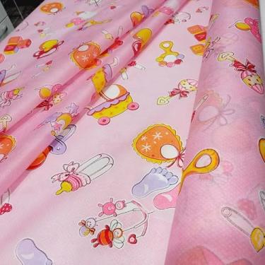 Imagem de TNT Estampado Cha de Bebe Rosa Menina 1,00m X 1,40m