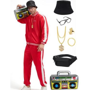 Imagem de Roupa de treino Deaboat 80s para homens com tema de festa dos anos 90,