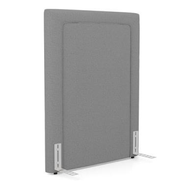 Imagem de Cabeceira Cama Box Solteiro Alba 90cm com Frame Linho Cinza - Abmaza