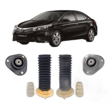 Imagem de Par Kit Coxim Batente Dianteiro Corolla 2017 2018 2019 2020