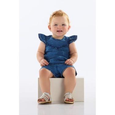 Imagem de Conjunto Bebê com Blusa e Short Jeans Quimby, 3