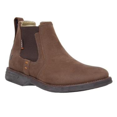 Imagem de Botina Masculina Marrom Bico Redondo e Elástico Zebu 27740