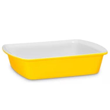 Imagem de Travessa Retangular Cerâmica 24Cm Amarelo Ceraflame