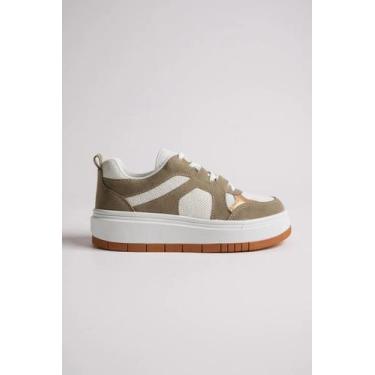 Imagem de Tênis Feminino Casual Energy Solado Alto Areia/Aveia/Cobre, Areia, Ave