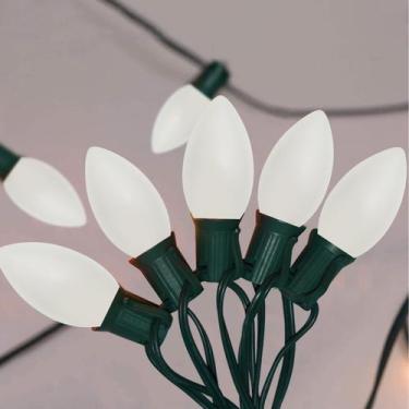 Imagem de Luzes de corda GOOTHY C9 Frosted White 7,6 m 120 V ao ar livre